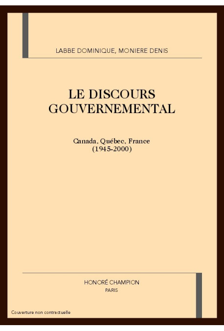 LE DISCOURS GOUVERNEMENTAL