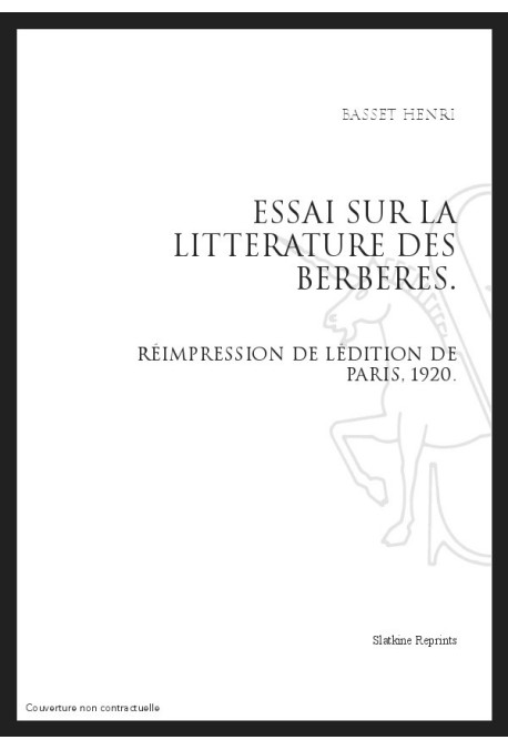 ESSAI SUR LA LITTERATURE DES BERBERES