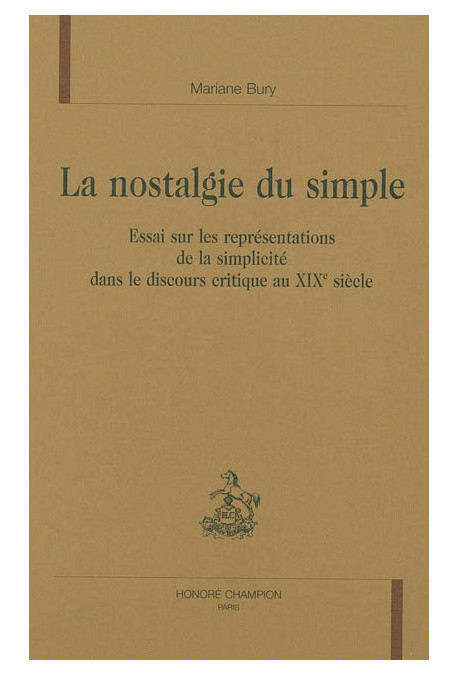 LA NOSTALGIE DU SIMPLE