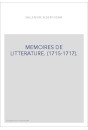 MEMOIRES DE LITTERATURE. (1715-1717).