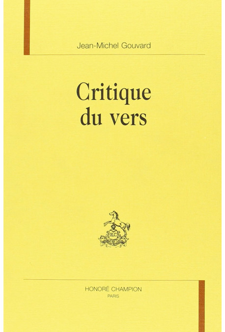 CRITIQUE DU VERS
