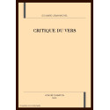 CRITIQUE DU VERS