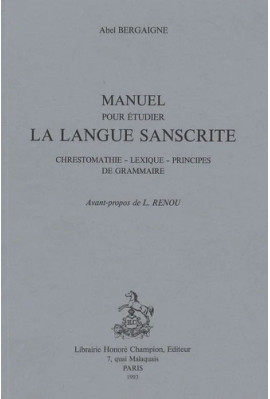MANUEL POUR ETUDIER LA LANGUE SANSCRITE.(1984).