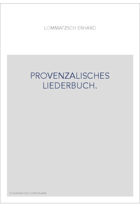 PROVENZALISCHES LIEDERBUCH.