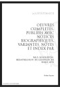 OEUVRES COMPLETES PUBLIEES AVEC NOTICES BIOGRAPHIQUES, VARIANTES, NOTES ET INDEX PAR P.BONNEFON