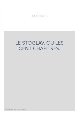 LE STOGLAV, OU LES CENT CHAPITRES.