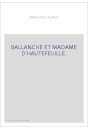 BALLANCHE ET MADAME D'HAUTEFEUILLE.