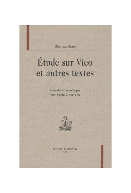 ETUDE SUR VICO ET AUTRES TEXTES