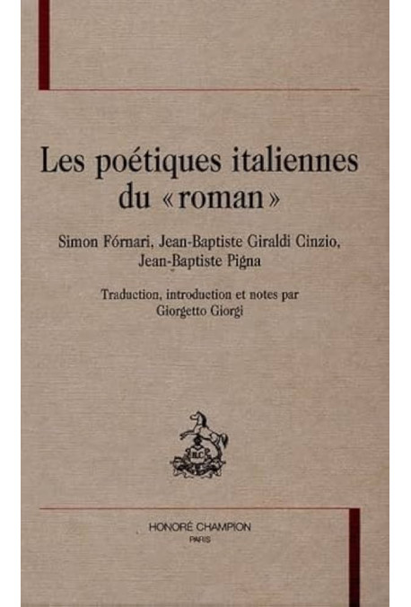 LES POETIQUES ITALIENNES DU "ROMAN"