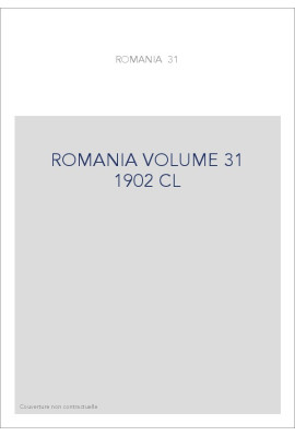ROMANIA VOLUME 31 ( 1902 ) CL