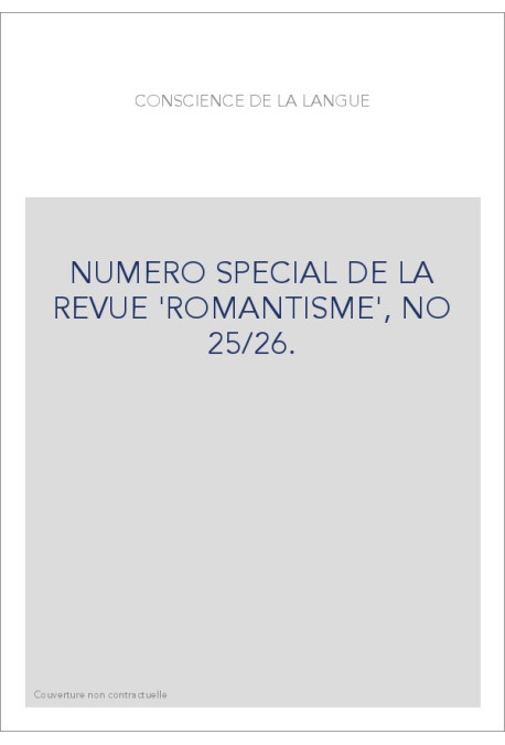 CONSCIENCE DE LA LANGUE