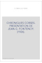 CHRONIQUES CORSES. PRESENTATION DE JEAN-G. FONTENOY. (1926).