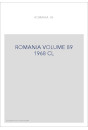 ROMANIA VOLUME 89 ( 1968 )
