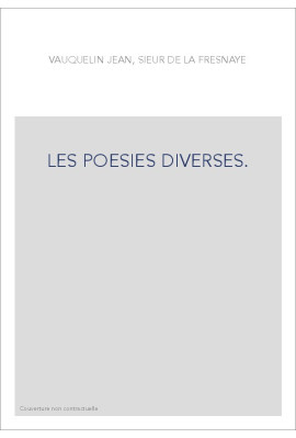 LES POESIES DIVERSES.