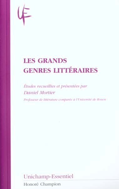 LES GRANDS GENRES LITTERAIRES