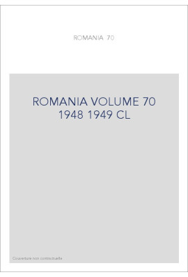 ROMANIA VOLUME 70 ( 1948 - 1949 )