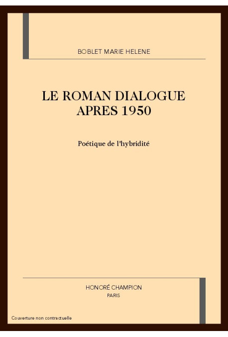 LE ROMAN DIALOGUE APRES 1950