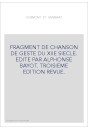 GORMONT ET ISEMBART.(1931). FRAGMENT DE CHANSON DE GESTE DU XIIE SIECLE.