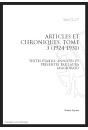 OEUVRES COMPLETES XIII. ARTICLES ET CHRONIQUES. TOME III. 1924-1931
