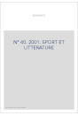 VERSANTS 40 2001. SPORT ET LITTéRATURE