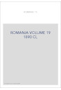 ROMANIA VOLUME 19 ( 1890 ) CL