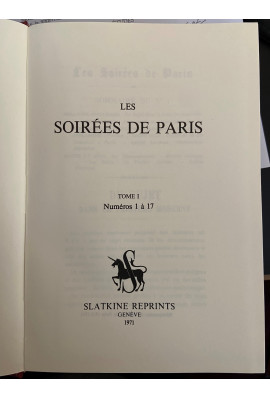 LES SOIRÉES DE PARIS (1912-1914)