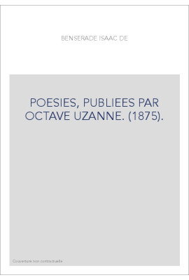 POESIES, PUBLIEES PAR OCTAVE UZANNE. (1875).