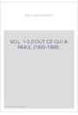 VOL. 1-3 (TOUT CE QUI A PARU). (1885-1888).