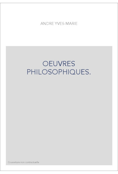 OEUVRES PHILOSOPHIQUES.