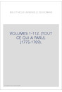 BIBLIOTHEQUE UNIVERSELLE DES ROMANS VOLUMES 1-112. (TOUT CE QUI A PARU). (1775-1789).