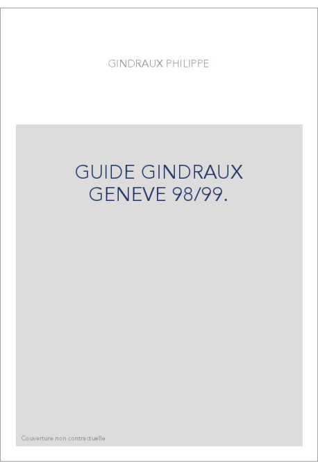 GUIDE GINDRAUX GENEVE 98/99.