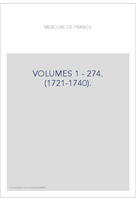 VOLUMES 1 - 274. (1721-1740).