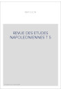 REVUE DES ETUDES NAPOLEONIENNES T 5