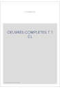 OEUVRES COMPLETES T1 : CORRESPONDANCE I (1753-1766)