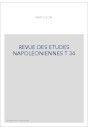 REVUE DES ETUDES NAPOLEONIENNES T 34