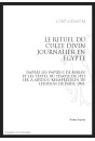LE RITUEL DU CULTE DIVIN JOURNALIER EN EGYPTE