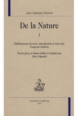 DE LA NATURE