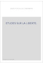 ETUDES SUR LA LIBERTE.