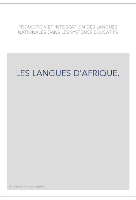 LES LANGUES D'AFRIQUE.