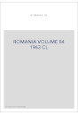 ROMANIA VOLUME 84 ( 1963 ) CL
