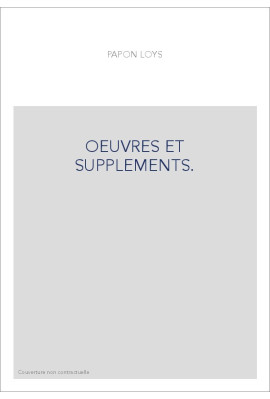 OEUVRES ET SUPPLEMENTS.