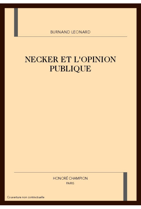 NECKER ET L'OPINION PUBLIQUE