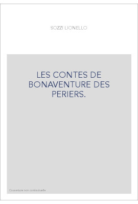 LES CONTES DE BONAVENTURE DES PERIERS.