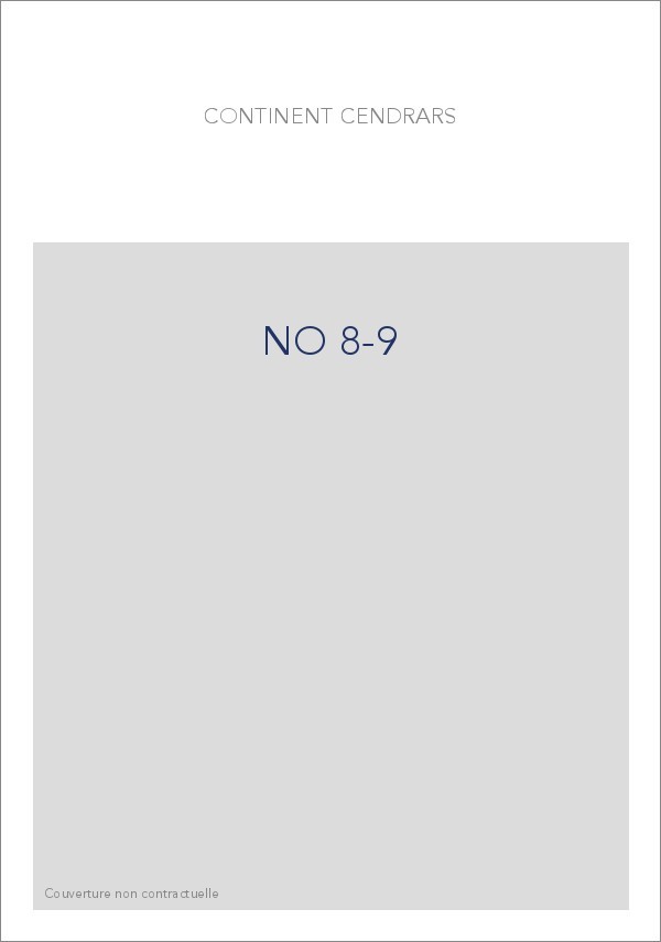 CONTINENT CENDRARS.NUMERO 8-9. 1995.