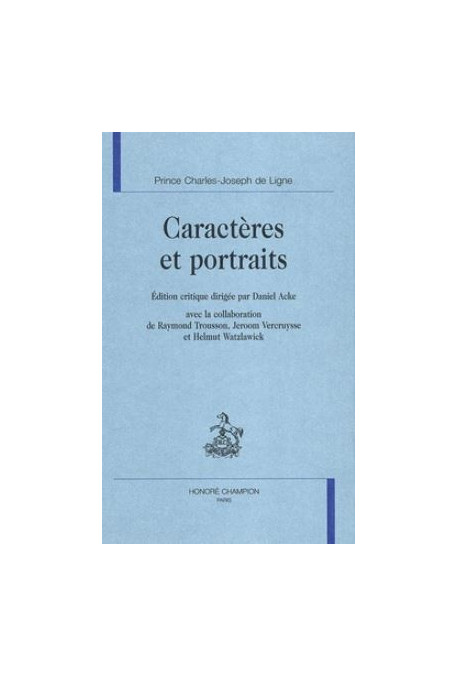 CARACTERES ET PORTRAITS