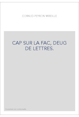 CAP SUR LA FAC, DEUG DE LETTRES.