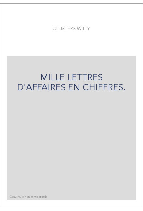 MILLE LETTRES D'AFFAIRES EN CHIFFRES.