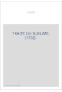 TRAITE DU SUBLIME. (1732).
