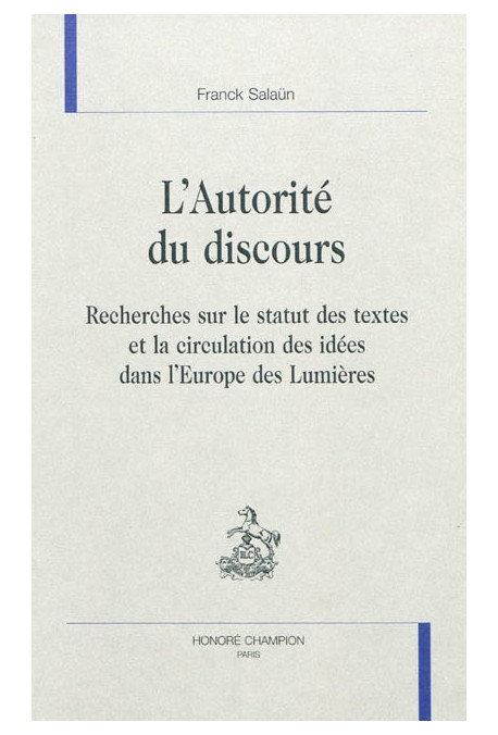 L'AUTORITE DU DISCOURS