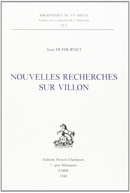 NOUVELLES RECHERCHES SUR VILLON.